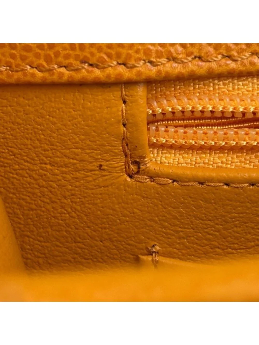 Chanel CC Logo Chain Shoulder Bag Quilted Caviar Leather Orange